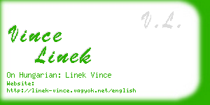 vince linek business card